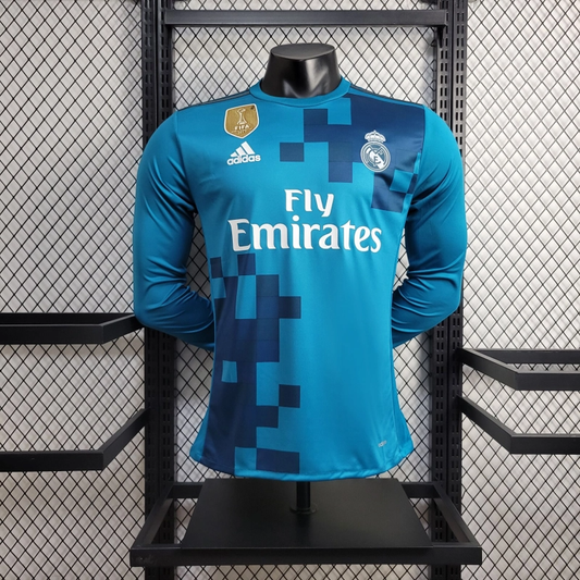 2017/2018 Real Madrid Third Long Sleeve Retro Football Shirt image 1