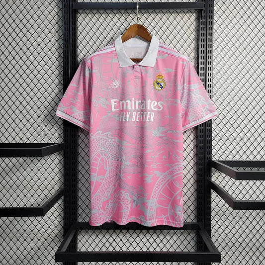 2023/2024 Real Madrid Pink Chinese Dragon Football Shirt image 1