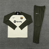 2023/2024 Barcelona Half-Pull Tracksuit Green
