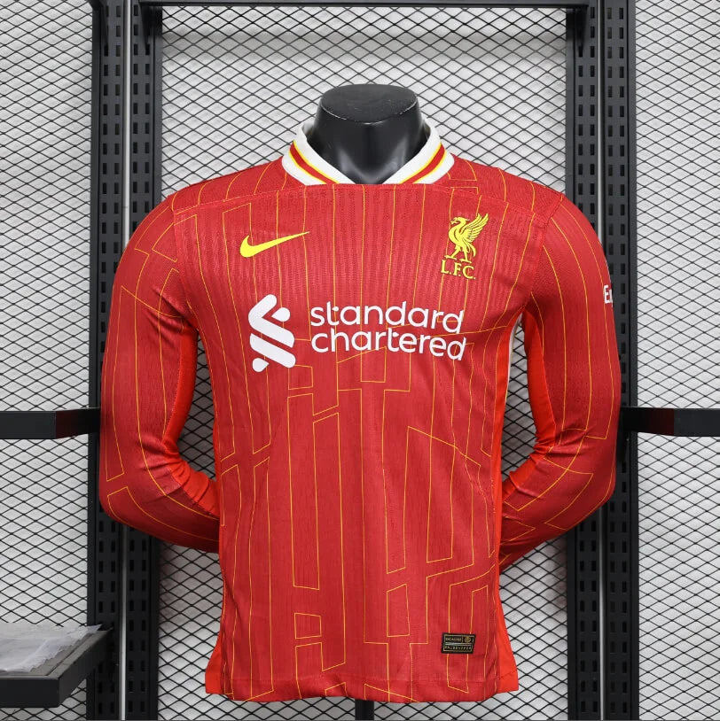 2024/2025 Liverpool Long Sleeve Home Football Shirt - Player Version image 1