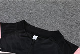 2021/2022 PSG Paris Saint-Germain Half-Pull Tracksuit Black Pink Sleeves