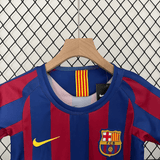 2005/2006 Kids Barcelona Home Retro Football Shirt image 5