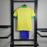 2024 Kids Brazil Home Football Shirt image 2