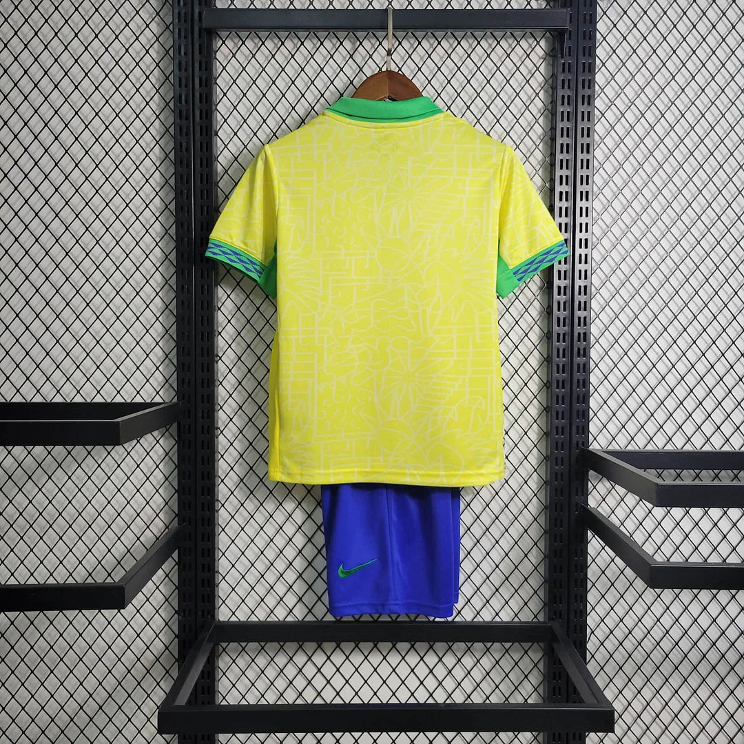 2024 Kids Brazil Home Football Shirt image 2