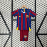 2005/2006 Kids Barcelona Home Retro Football Shirt image 1