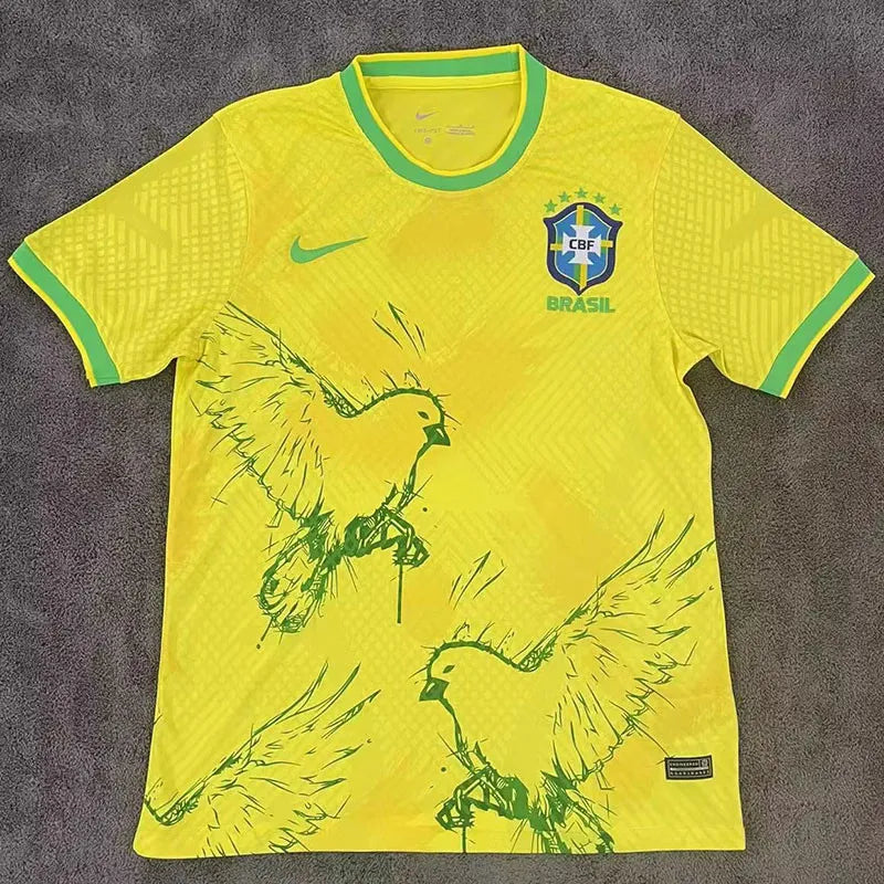 2022-23 Brazil Special Edition Yellow Fans Soccer Jersey