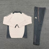 2024/2025 Real Madrid Half-Pull Tracksuit Light Yellow Football Shirt