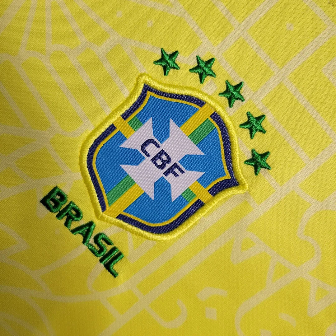 2024 Kids Brazil Home Football Shirt image 5