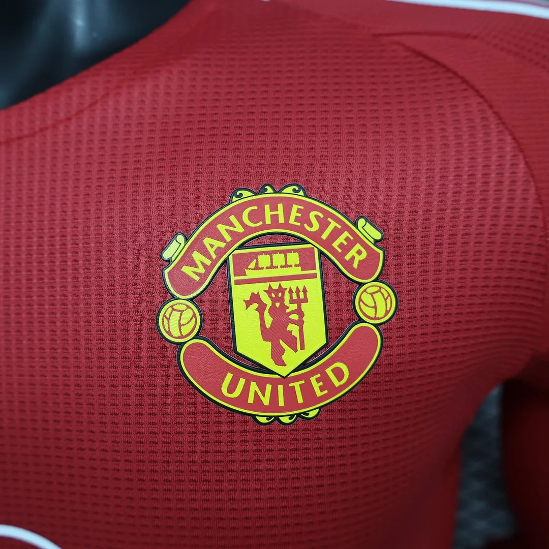 2024/2025 Manchester United Home Long Sleeve Player Version Football Shirt