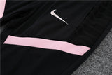 2021/2022 PSG Paris Saint-Germain Half-Pull Tracksuit Black Pink Sleeves
