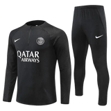 2022/2023 PSG Paris Saint-Germain Full Black Half-Pull Tracksuit