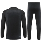 2022/2023 PSG Paris Saint-Germain Full Black Half-Pull Tracksuit